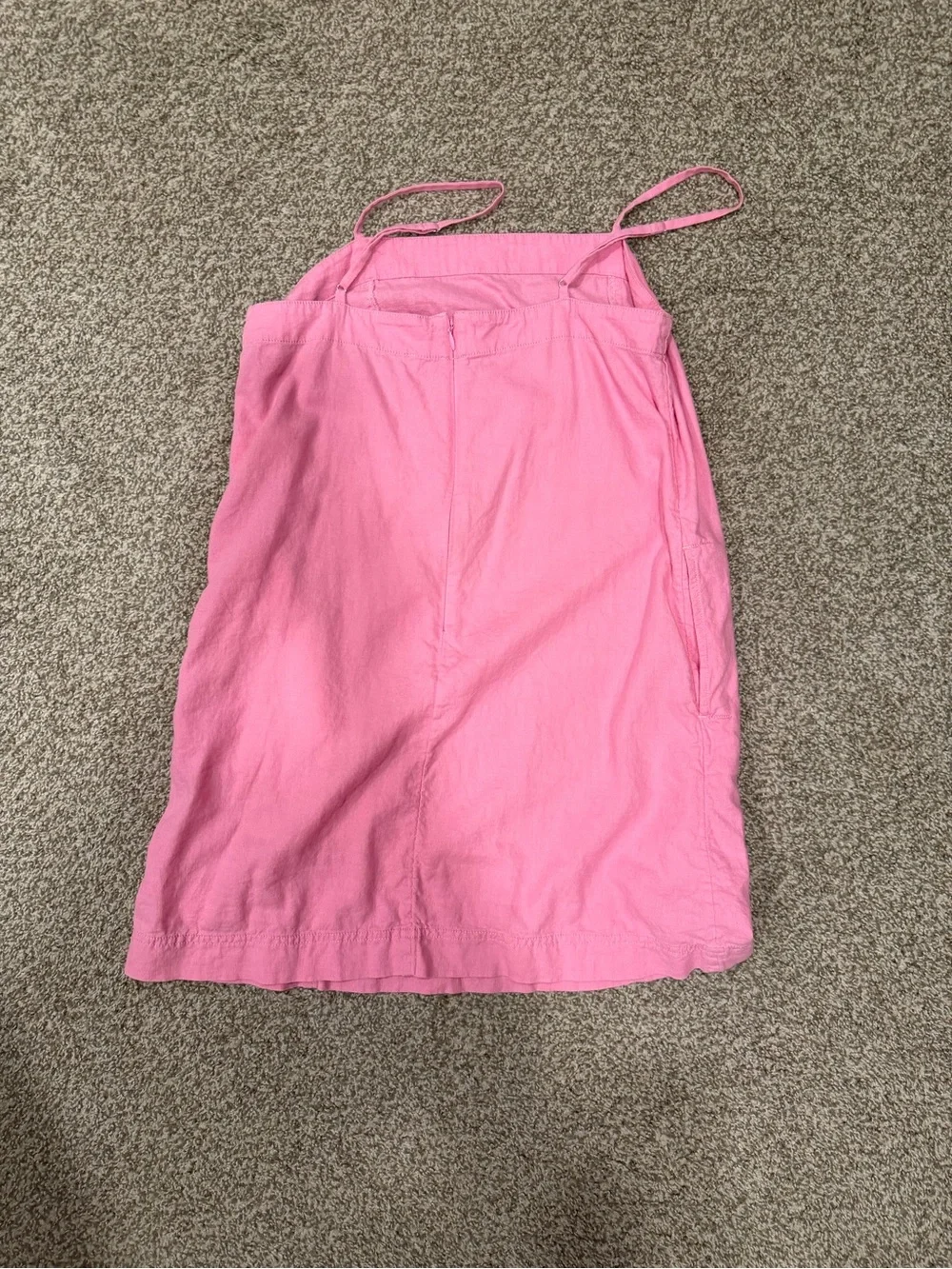 Madewell pink linen mini dress